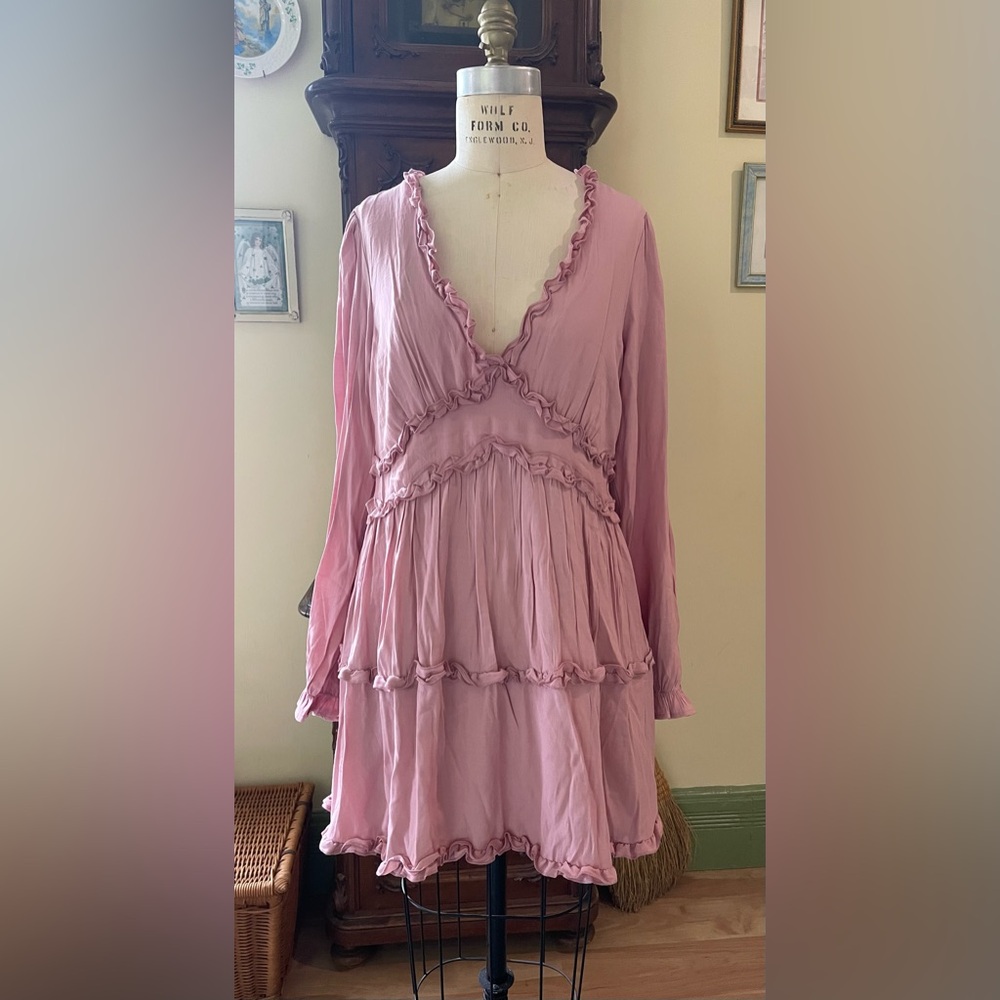 NWT Francesca’s Lana Ruffle Mini dress